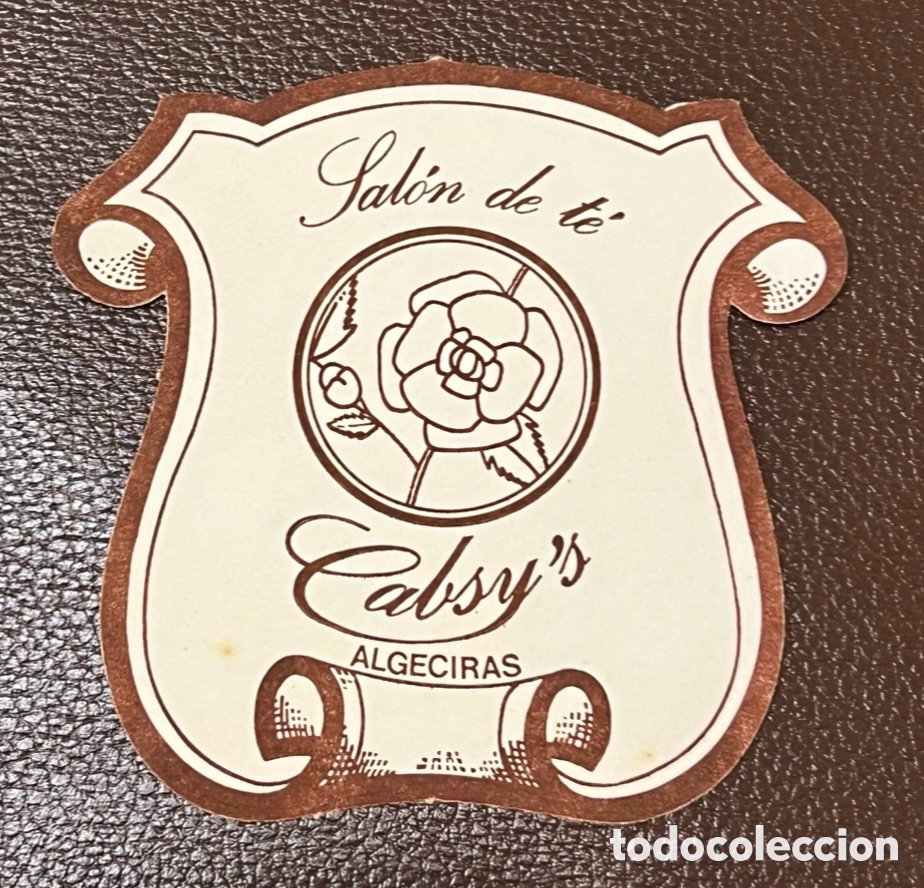 Otros art&iacute;culos de coleccionismo en papel: Posavasos. Sal&oacute;n de T&eacute;. CABSY&rsquo;S. Algeciras. C&aacute;diz. A&ntilde;os 70.