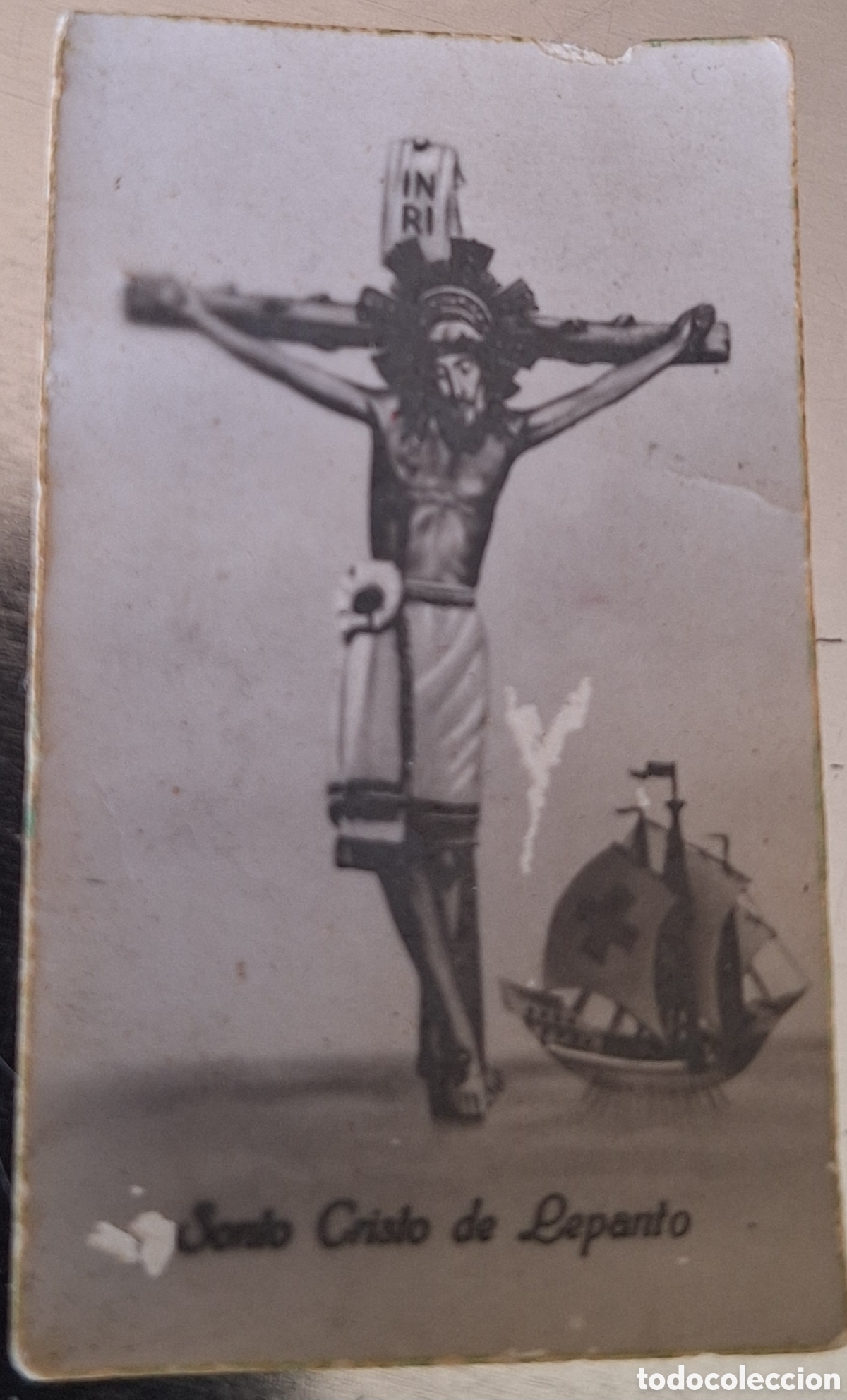 Otros art&iacute;culos de coleccionismo en papel: Estampa del Santo Cristo de Lepanto, antigua