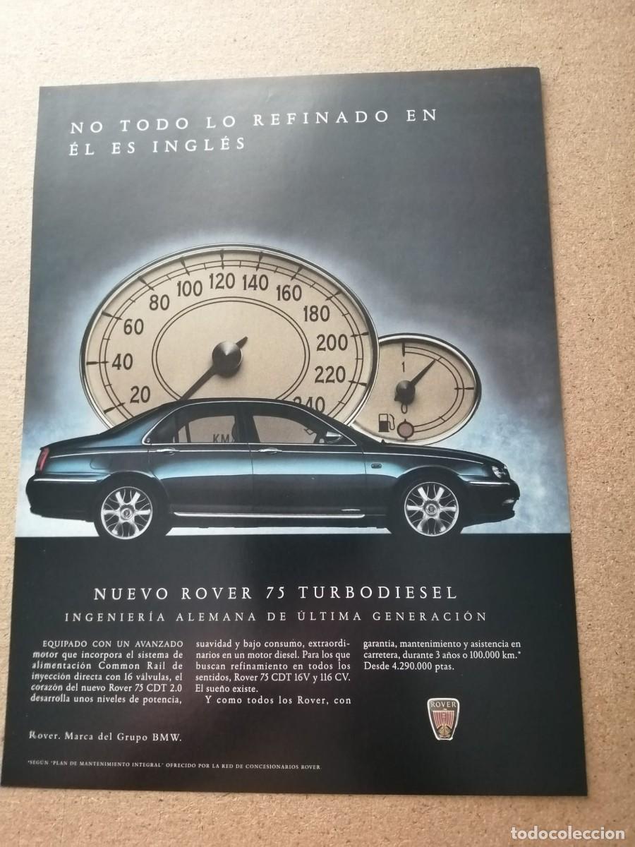 Otros art&iacute;culos de coleccionismo en papel: ANUNCIO. NUEVO ROVER 75 TURBOSIESEL