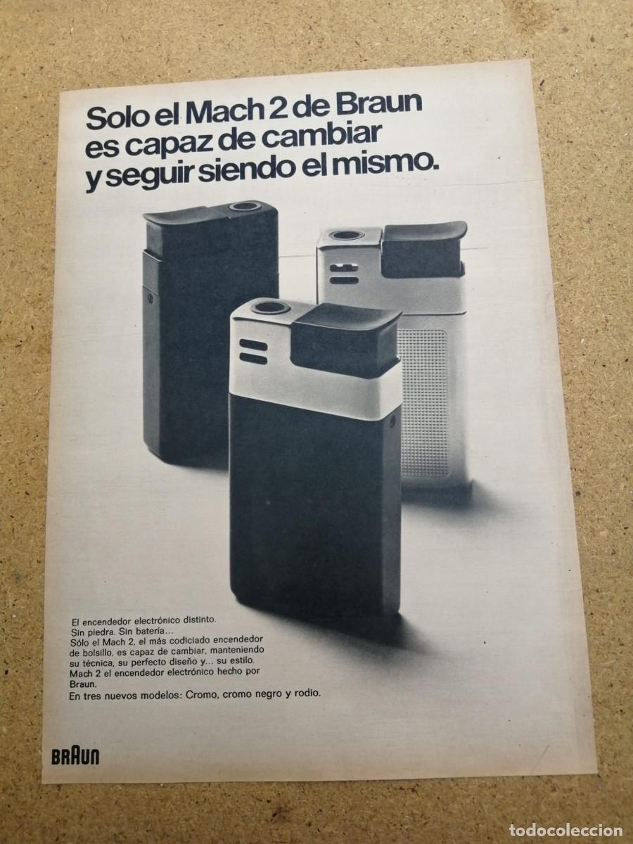Otros art&iacute;culos de coleccionismo en papel: ANUNCIO. ENCENDEDOR MACH 2, BRAUN