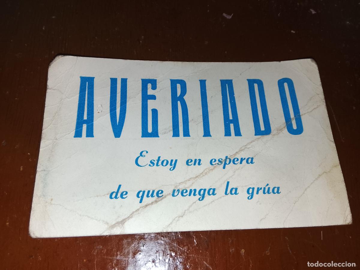 Otros art&iacute;culos de coleccionismo en papel: Antiguo Cartel / Tarjeta Asistencia Gr&uacute;as &rdquo;Hermanos Sisniega(Vilaseca / Reus) - A&ntilde;os 70 - AVERIADO