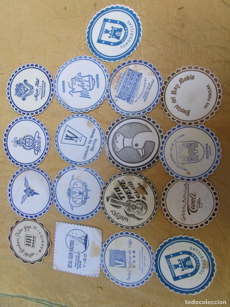 Otros art&iacute;culos de coleccionismo en papel: LOTE DE 17 POSAVASOS CIRCULARES - DIVERSOS ESTABLECIMIENTOS NACIONALES, BUENA CONSERVACION VER FOTOS