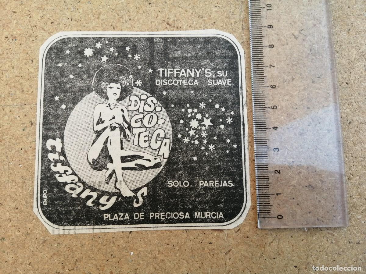 Otros art&iacute;culos de coleccionismo en papel: RECORTE PRENSA ANUNCIO DISCOTECA TIFFANY'S (MURCIA)