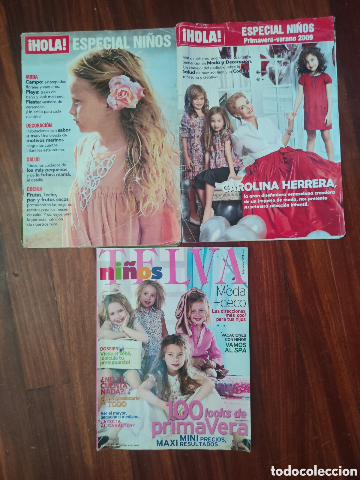 Otros art&iacute;culos de coleccionismo en papel: Lote 3 Revistas Moda Infantil: &iexcl;Hola! Especial Ni&ntilde;os (Carolina Herrera, Primavera-Verano 2009) + Tel