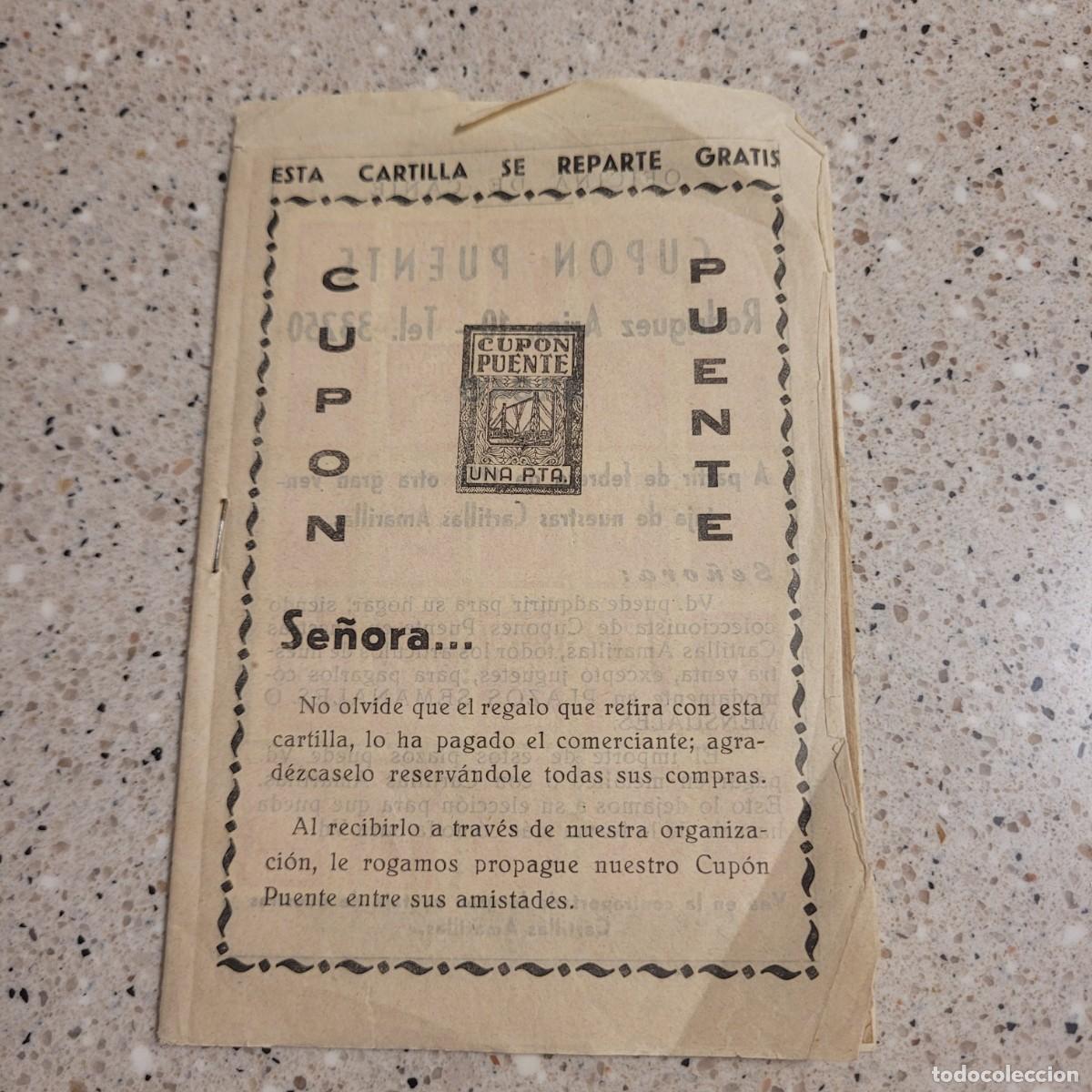 Otros art&iacute;culos de coleccionismo en papel: CARTILLA CUPON PUENTE CON 114 CUPONES PEGADOS