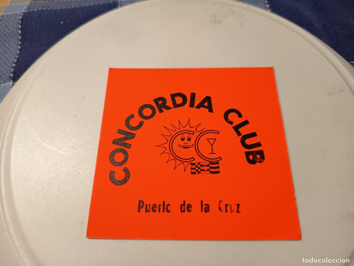 Otros art&iacute;culos de coleccionismo en papel: POSAVASOS CLUB CONCORDIA-PUERTO LA CRUZ-TENERIFE-CANARIAS