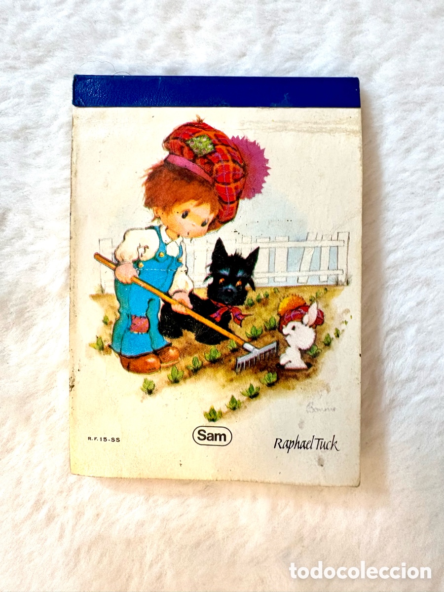 Otros art&iacute;culos de coleccionismo en papel: Bloc de Notas Infantil &rdquo;Sam&rdquo; Raphael Tuck (A&ntilde;os 70/80) - Con Dibujos de &Eacute;poca