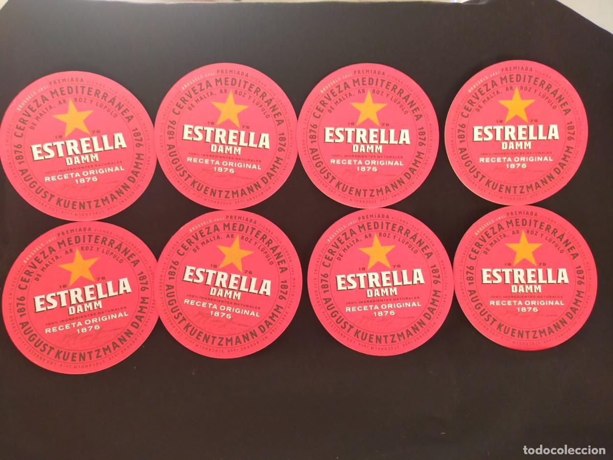 Otros art&iacute;culos de coleccionismo en papel: 8 POSAVASOS ESTRELLA DAMM RECETA ORIGINAL 1876. CERVEZA MEDITERR&Eacute;NEA. VER ANVERSO Y REVERSO
