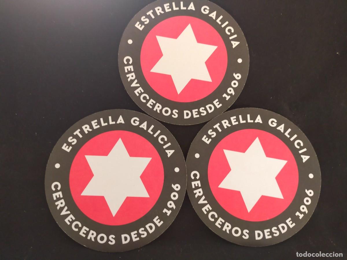 Otros art&iacute;culos de coleccionismo en papel: 3 POSAVASOS ESTRELLA GALICIA. CERVECEROS DESDE 1906.
