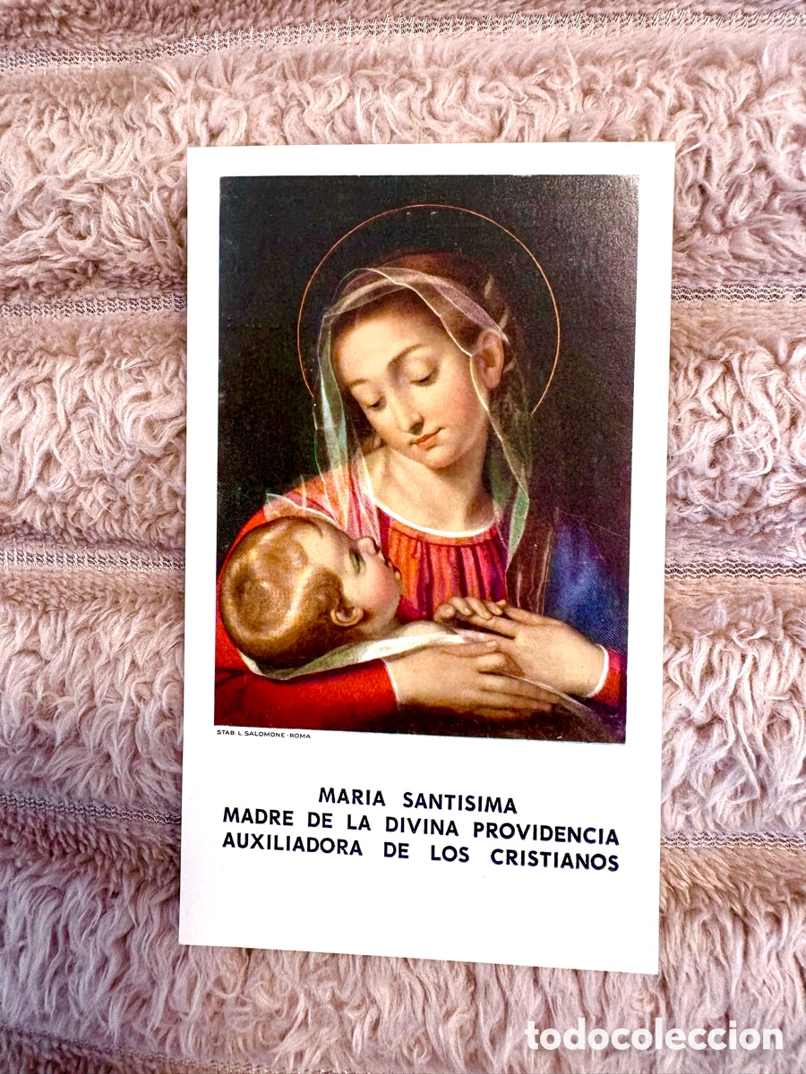 Otros art&iacute;culos de coleccionismo en papel: Estampa Religiosa Virgen de la Divina Providencia (C. 1970-1980) - Imprenta Salomone Roma