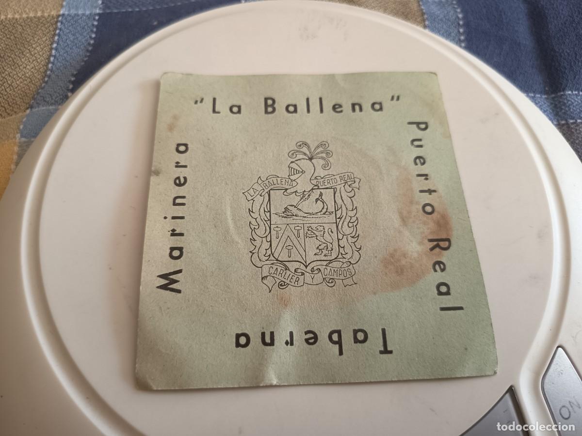 Otros art&iacute;culos de coleccionismo en papel: POSAVASOS TABERNA MARINERA LA BALLENA-PUERTO REAL-CADIZ