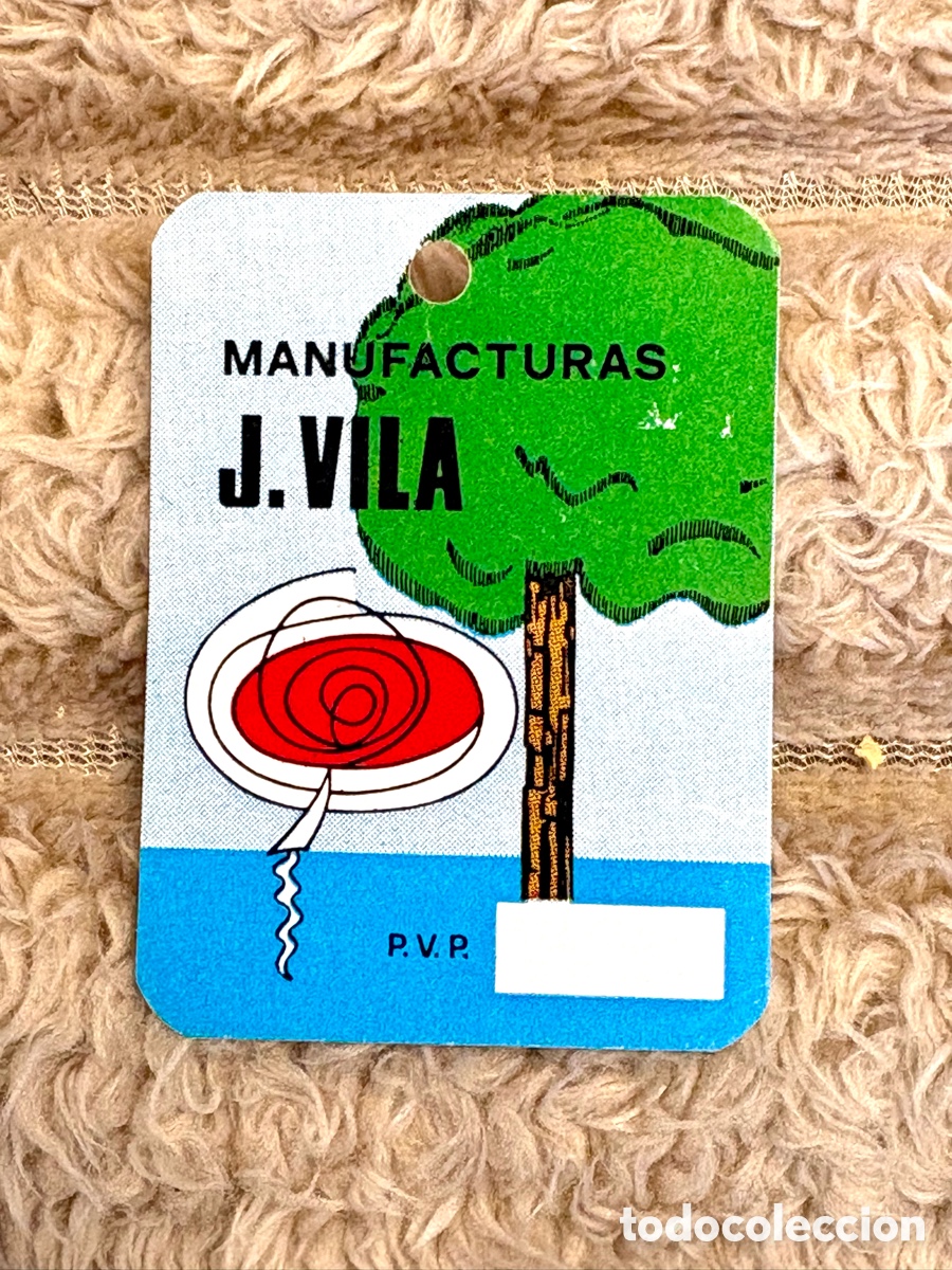 Otros art&iacute;culos de coleccionismo en papel: Etiqueta Vintage &rdquo;Manufacturas J. Vila&rdquo; - Reg. F-B-542 - Dise&ntilde;o Gr&aacute;fico Retro A&ntilde;os 70/80