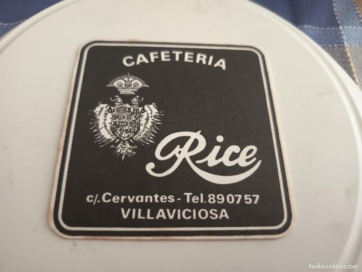 Otros art&iacute;culos de coleccionismo en papel: POSAVASOS CAFETERIA RICE-VILLAVICIOSA-ASTURIAS