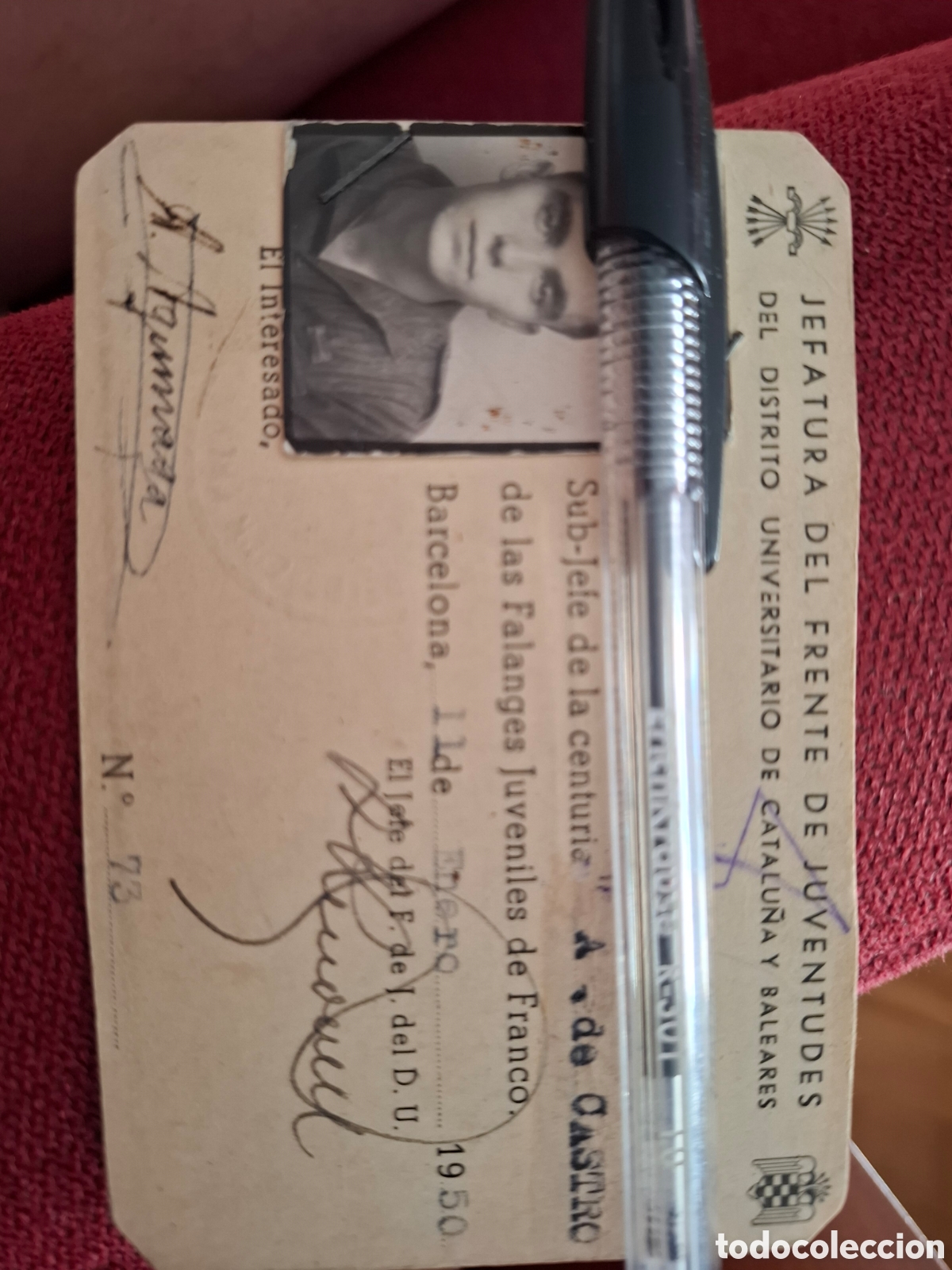 Otros art&iacute;culos de coleccionismo en papel: LOTE CARNETS FALANGE ESPA&Ntilde;OLA FRENTE JUVENTUDES MONTA&Ntilde;A JEFE PROTOCOLO Y 15 FOTOGRAFIAS