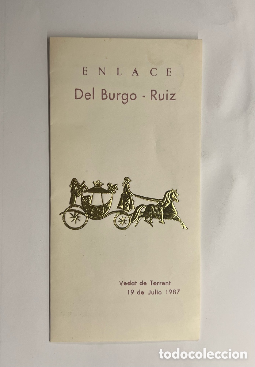 Otros art&iacute;culos de coleccionismo en papel: VEDAT DE TORRENTE, Enlace Del Burgo Ruiz. Carta-Men&uacute;. Restaurante El Pino (a.1987)