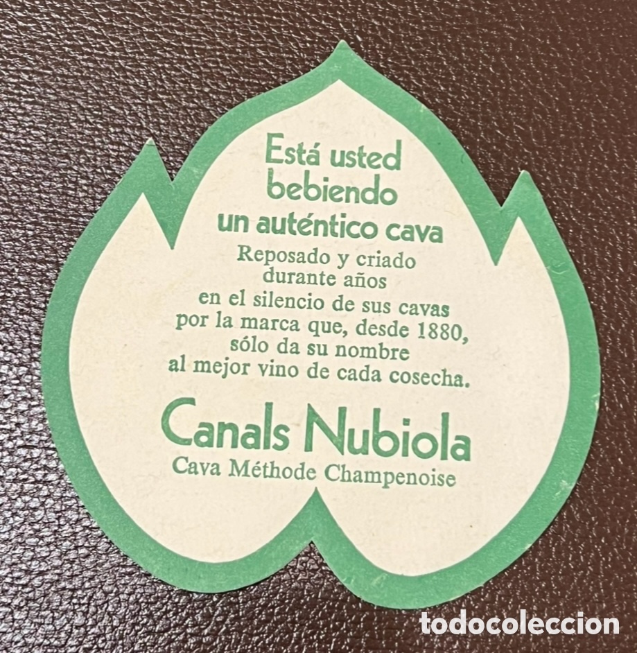 Altri oggetti di carta: Posavasos. CANALS NUBIOLA. Autentico Cava. A&ntilde;os 70.