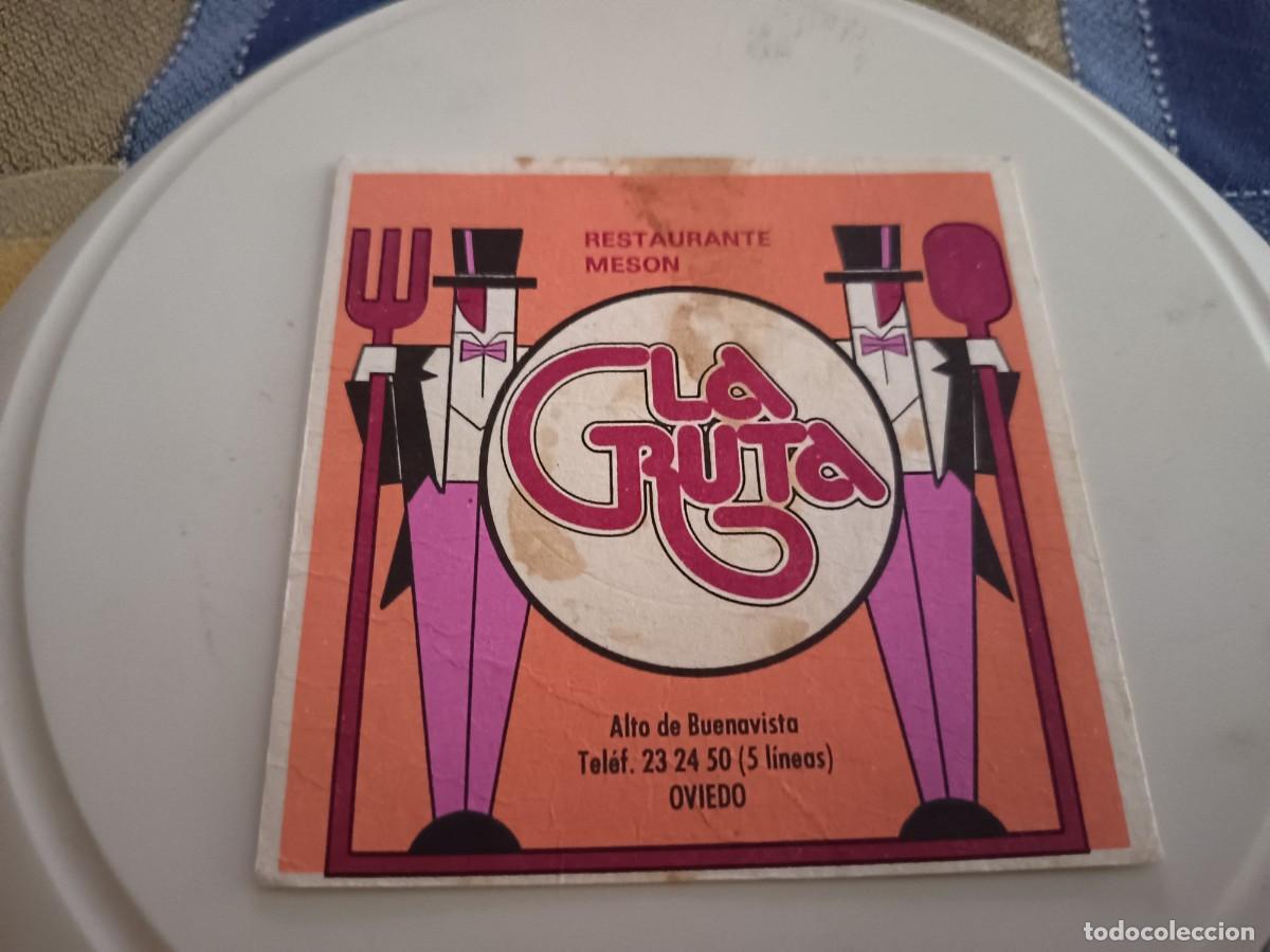 Otros art&iacute;culos de coleccionismo en papel: POSAVASOS HOTEL RESTAURANTE LA GRUTA -OVIEDO-ASTURIAS