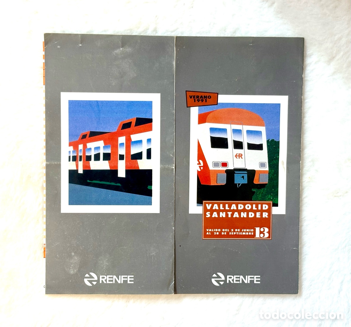 Otros art&iacute;culos de coleccionismo en papel: Horarios Renfe 1991 &bull; Santander - Valladolid &bull; Trenes Estrella y Talgo &bull; Impecable