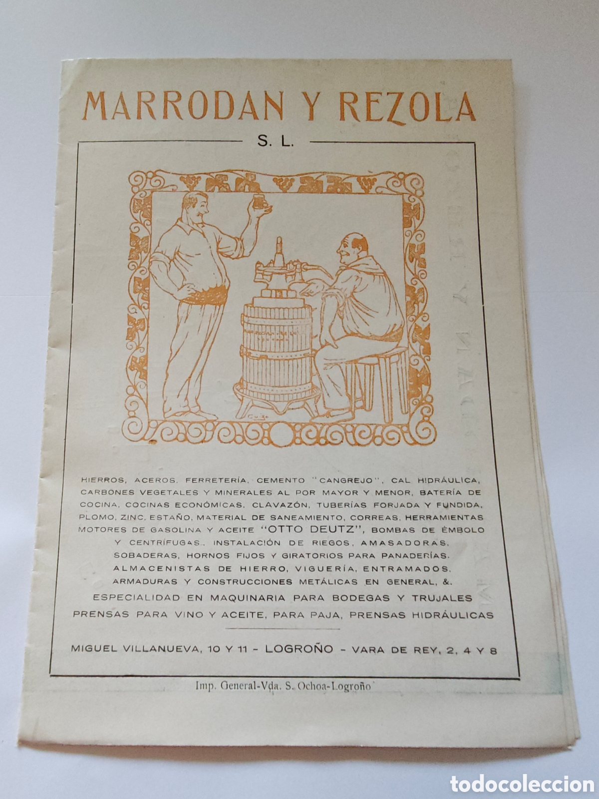 Otros art&iacute;culos de coleccionismo en papel: pubicidad madorran y rezola - con mapa y programacion san mateo 1930 - tdk2395p
