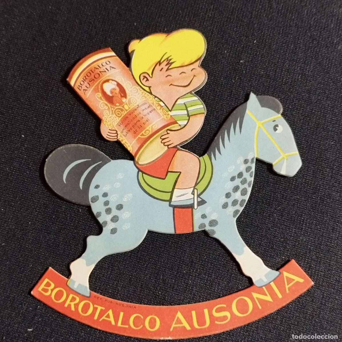 Otros art&iacute;culos de coleccionismo en papel: PUBLICIDAD BOROTALCO AUSONIA DE CARTON TROQUELADO - EN MUY BUEN ESTADO -