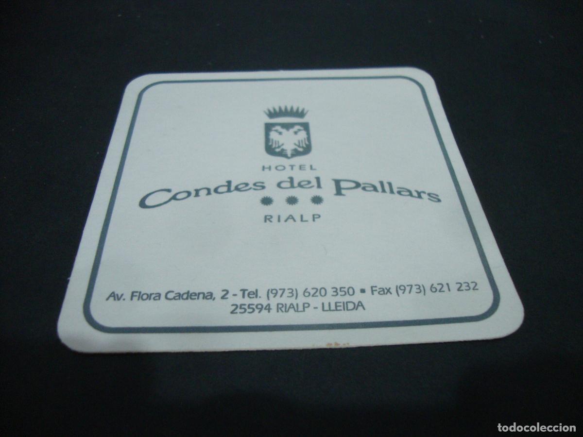 Otros art&iacute;culos de coleccionismo en papel: POSAVASOS HOTEL CONDES DEL PALLARS RIALP LLEIDA