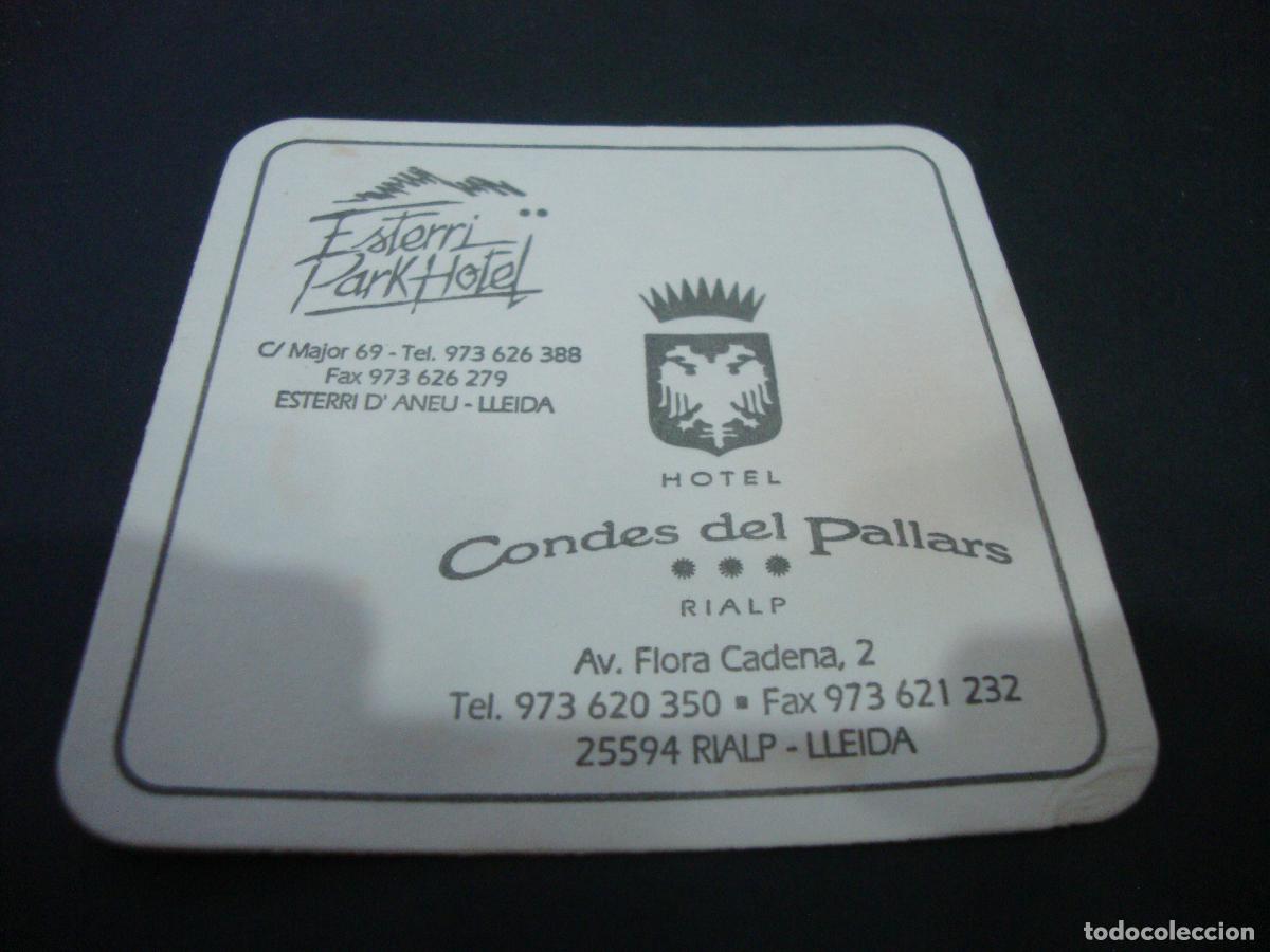 Otros art&iacute;culos de coleccionismo en papel: POSAVASOS HOTEL CONDES DEL PALLARS RIALP LLEIDA