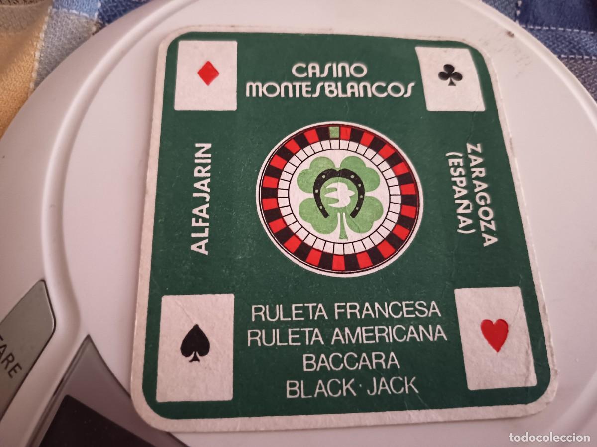 Otros art&iacute;culos de coleccionismo en papel: POSAVASOS CASINO MONTESINOS-ALFAJARIN-ZARAGOZA
