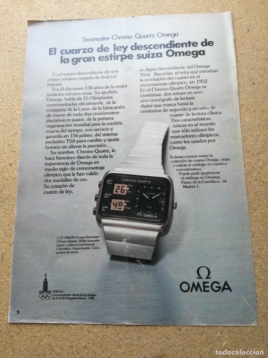 Otros art&iacute;culos de coleccionismo en papel: ANUNCIO. RELOJ OMEGA