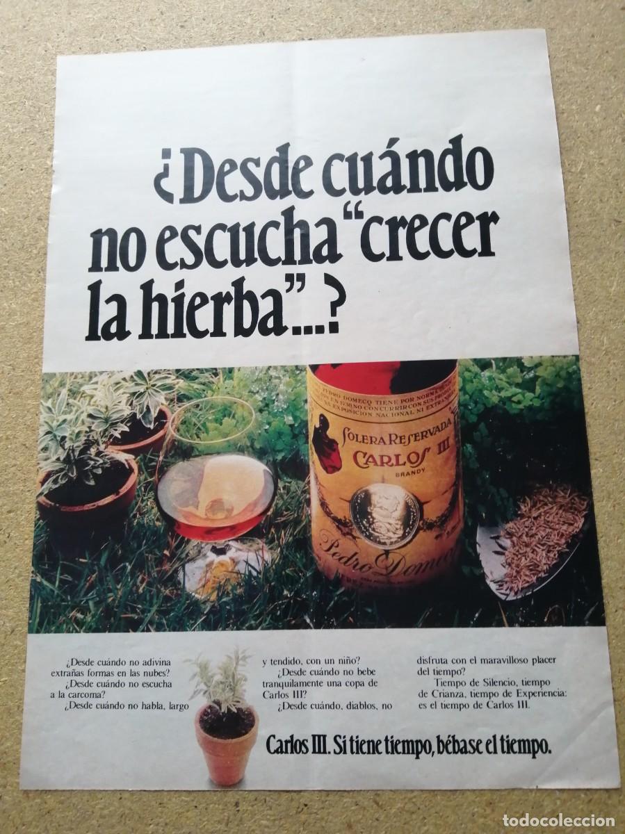 Otros art&iacute;culos de coleccionismo en papel: ANUNCIO. BRANDY CARLOS III