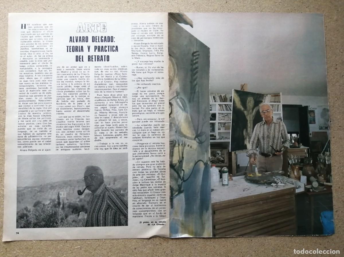 Otros art&iacute;culos de coleccionismo en papel: REPORTAJE. ARTE, ALVARO DELGADO TEORIA Y PRACTICA DEL RETRATO