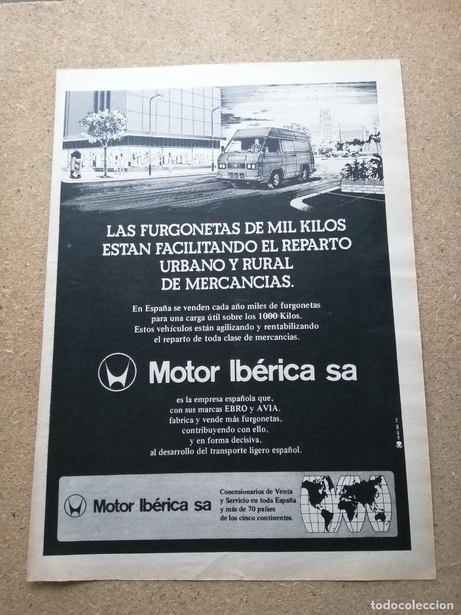 Otros art&iacute;culos de coleccionismo en papel: ANUNCIO. MOTOR IBERICA S.A.