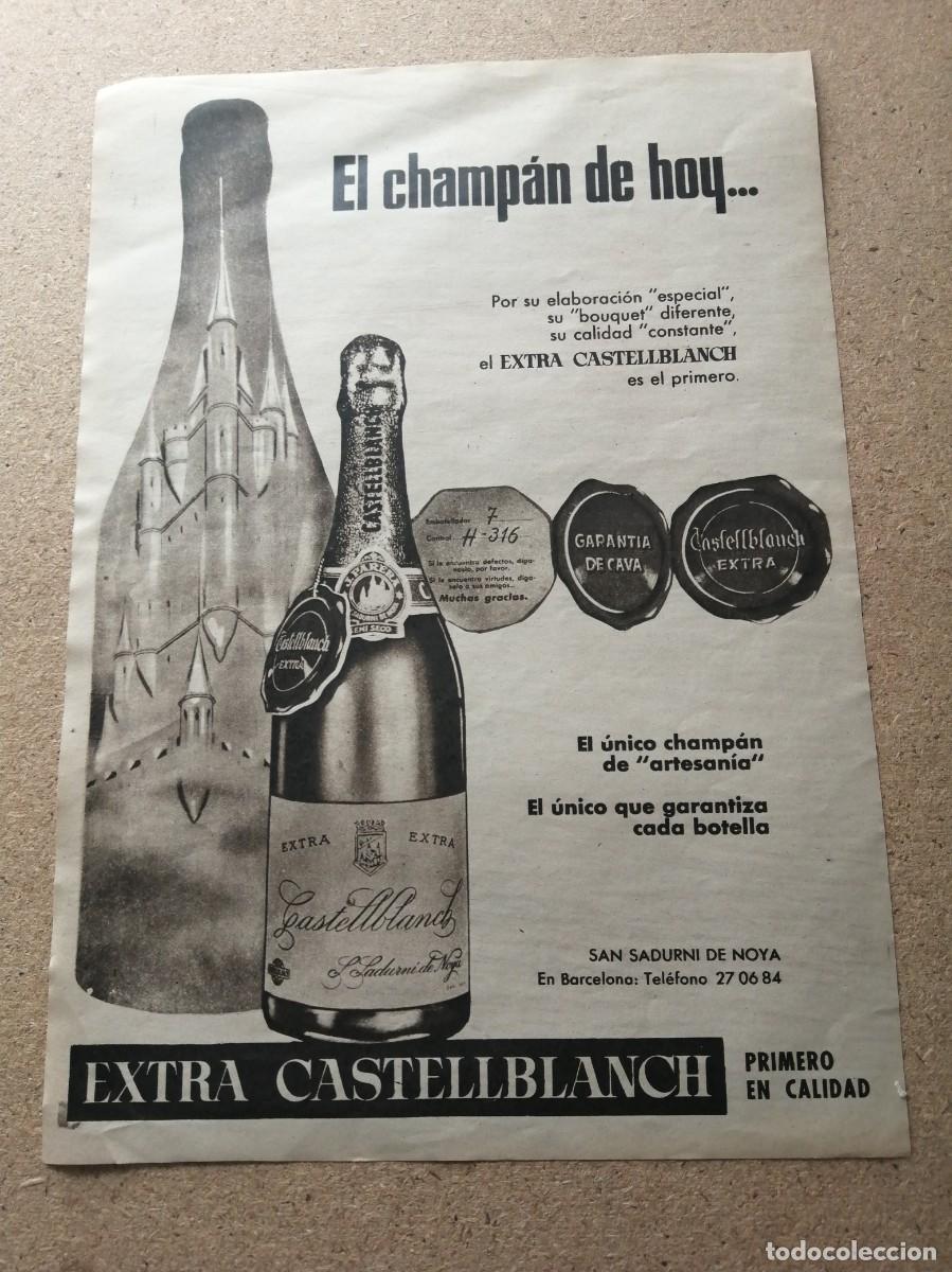 Otros art&iacute;culos de coleccionismo en papel: ANUNCIO. CAVA EXTRA CASTELLBLANCH