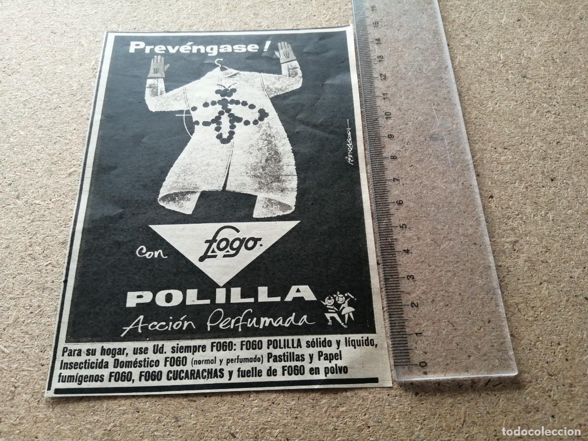 Otros art&iacute;culos de coleccionismo en papel: ANUNCIO. INSECTICIDA DOMESTICO FOGO POLILLA