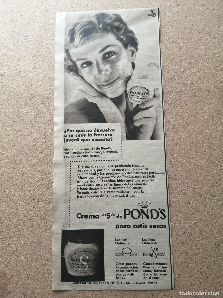 Otros art&iacute;culos de coleccionismo en papel: ANUNCIO. CREMA S DE POND' S
