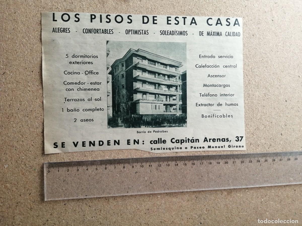Otros art&iacute;culos de coleccionismo en papel: ANUNCIO. PISOS EN VENTA CALLE CAPITAN ARENAS, BARCELONA