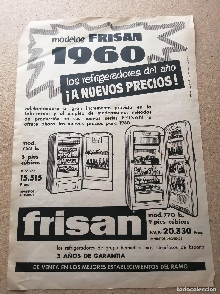 Otros art&iacute;culos de coleccionismo en papel: ANUNCIO. FRIGORIFICOS FRISAN