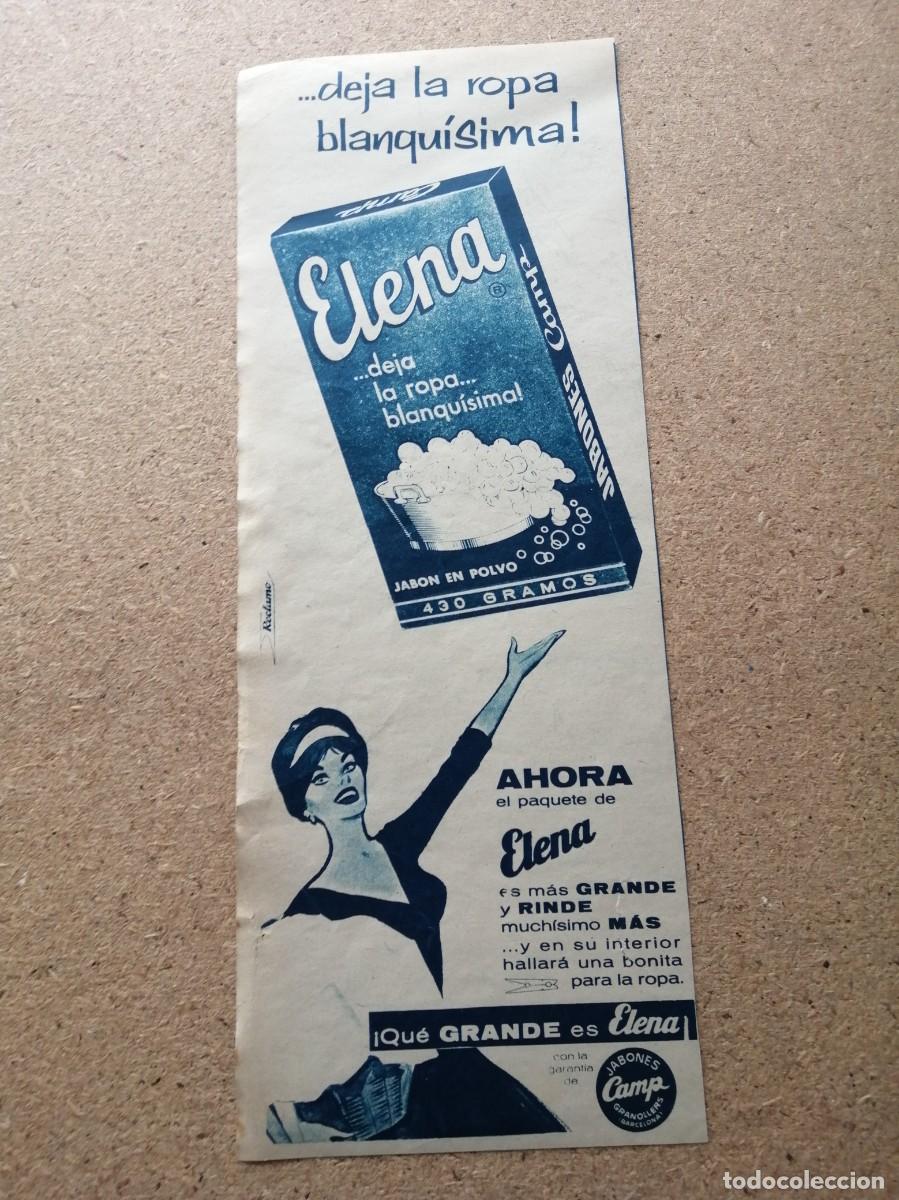 Otros art&iacute;culos de coleccionismo en papel: ANUNCIO. JABON ELENA