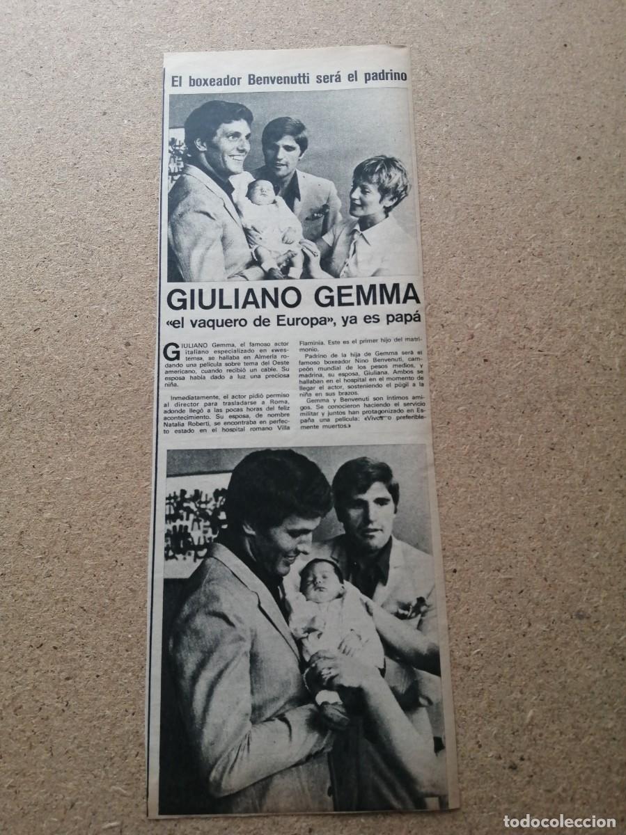 Sammelleidenschaft Andere Papierartikel: REPORTAJE. GIULIANO GEMMA EL VAQUERO DE EUROPA HA SIDO PAPA