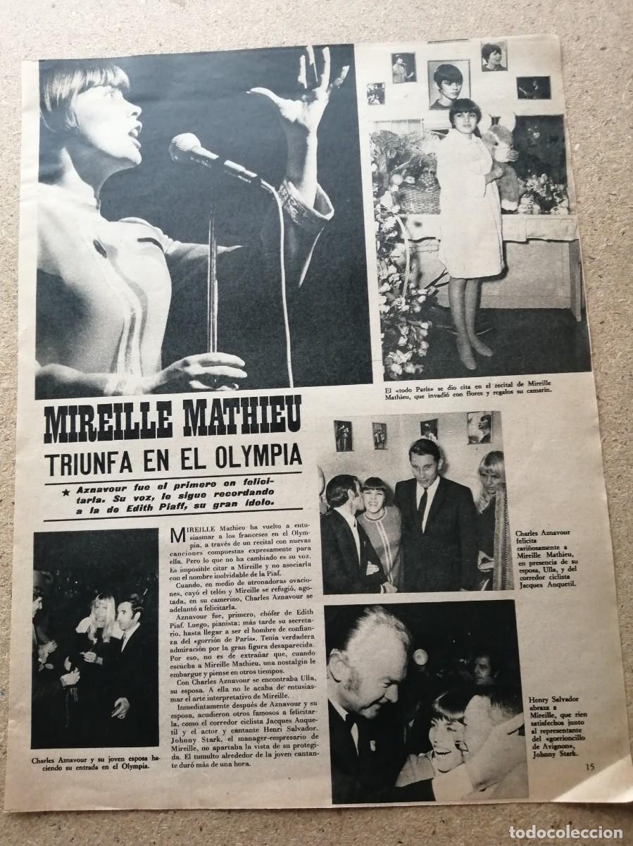 Otros art&iacute;culos de coleccionismo en papel: REPORTAJE. MIREILLE MATHIEU TRIUNFA EN EL OLYMPIA