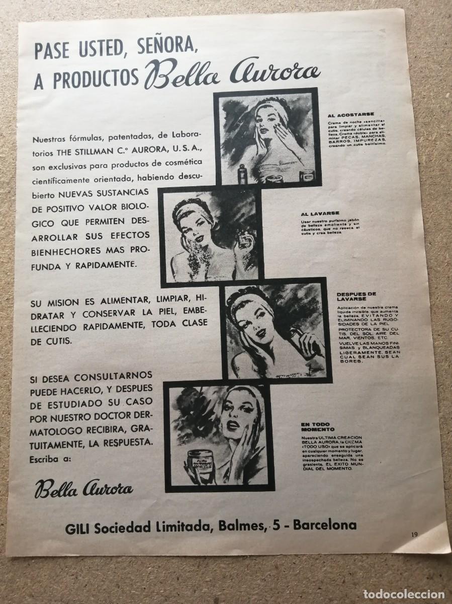 Otros art&iacute;culos de coleccionismo en papel: ANUNCIO. BELLA AURORA