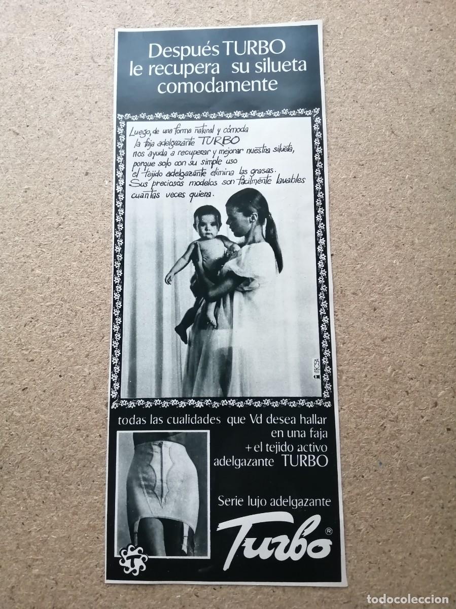 Otros art&iacute;culos de coleccionismo en papel: ANUNCIO. FAJA TURBO.
