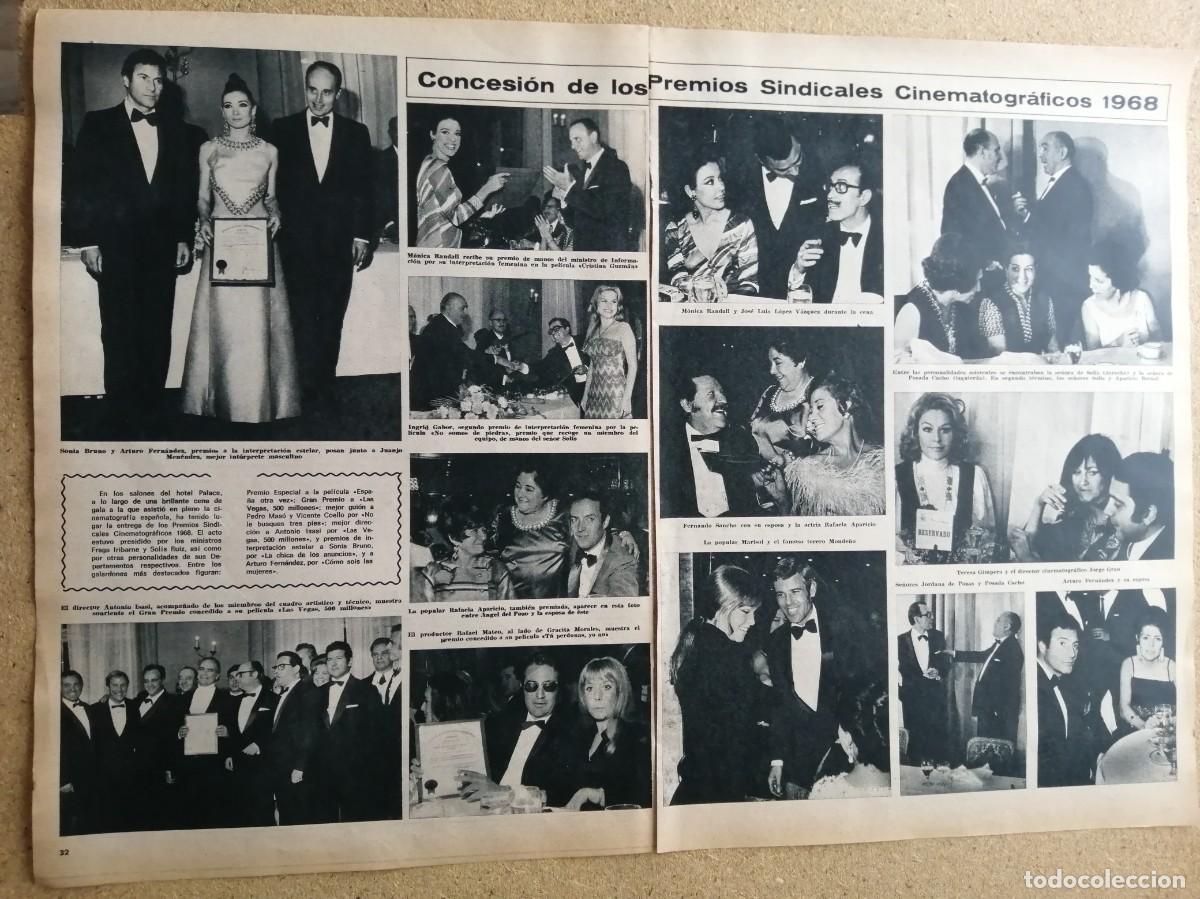 Otros art&iacute;culos de coleccionismo en papel: REPORTAJE. PREMIOS SINDICALES CINEMATOGRAFICOS 1968