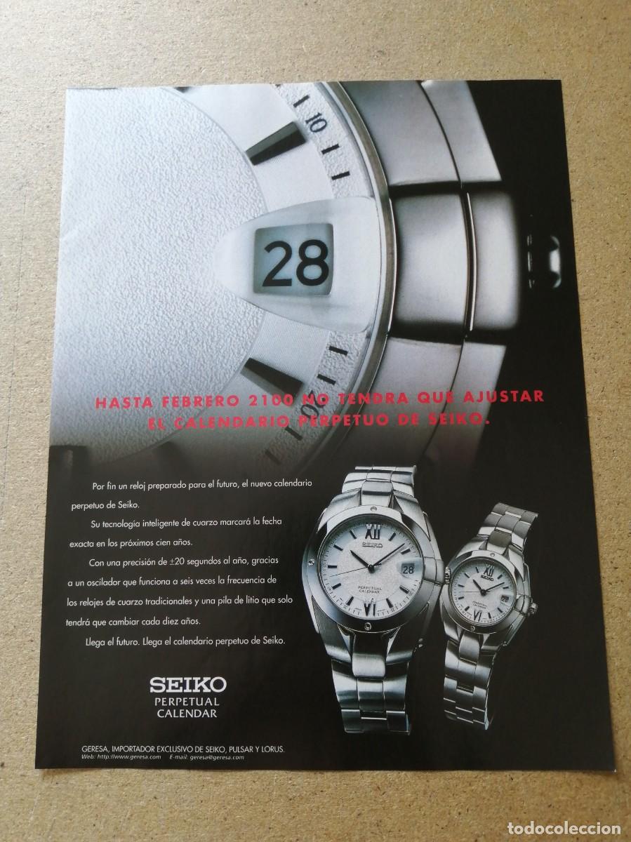 Otros art&iacute;culos de coleccionismo en papel: ANUNCIO. RELOJES SEIKO