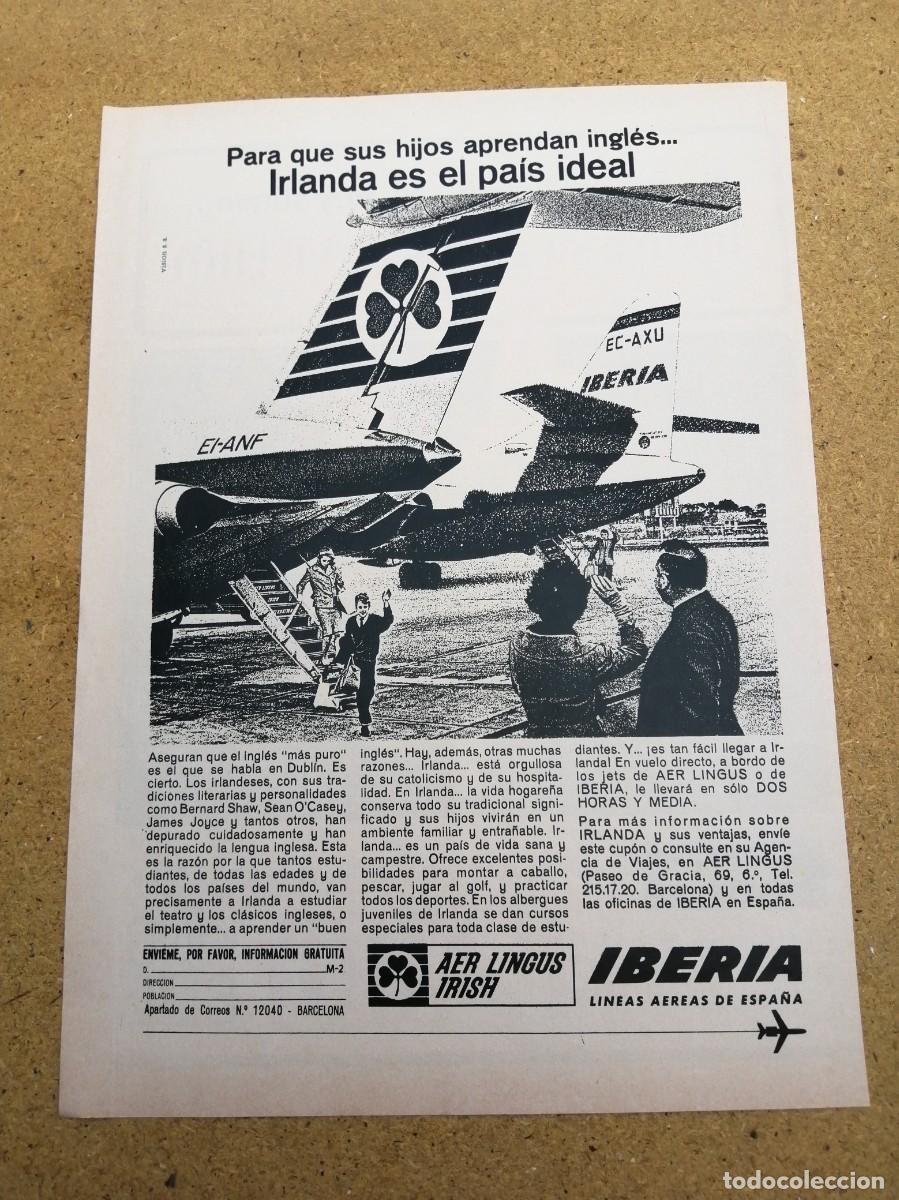 Otros art&iacute;culos de coleccionismo en papel: ANUNCIO. IBERIA, LINEAS AEREAS INTERNACIONALES DE ESPA&Ntilde;A