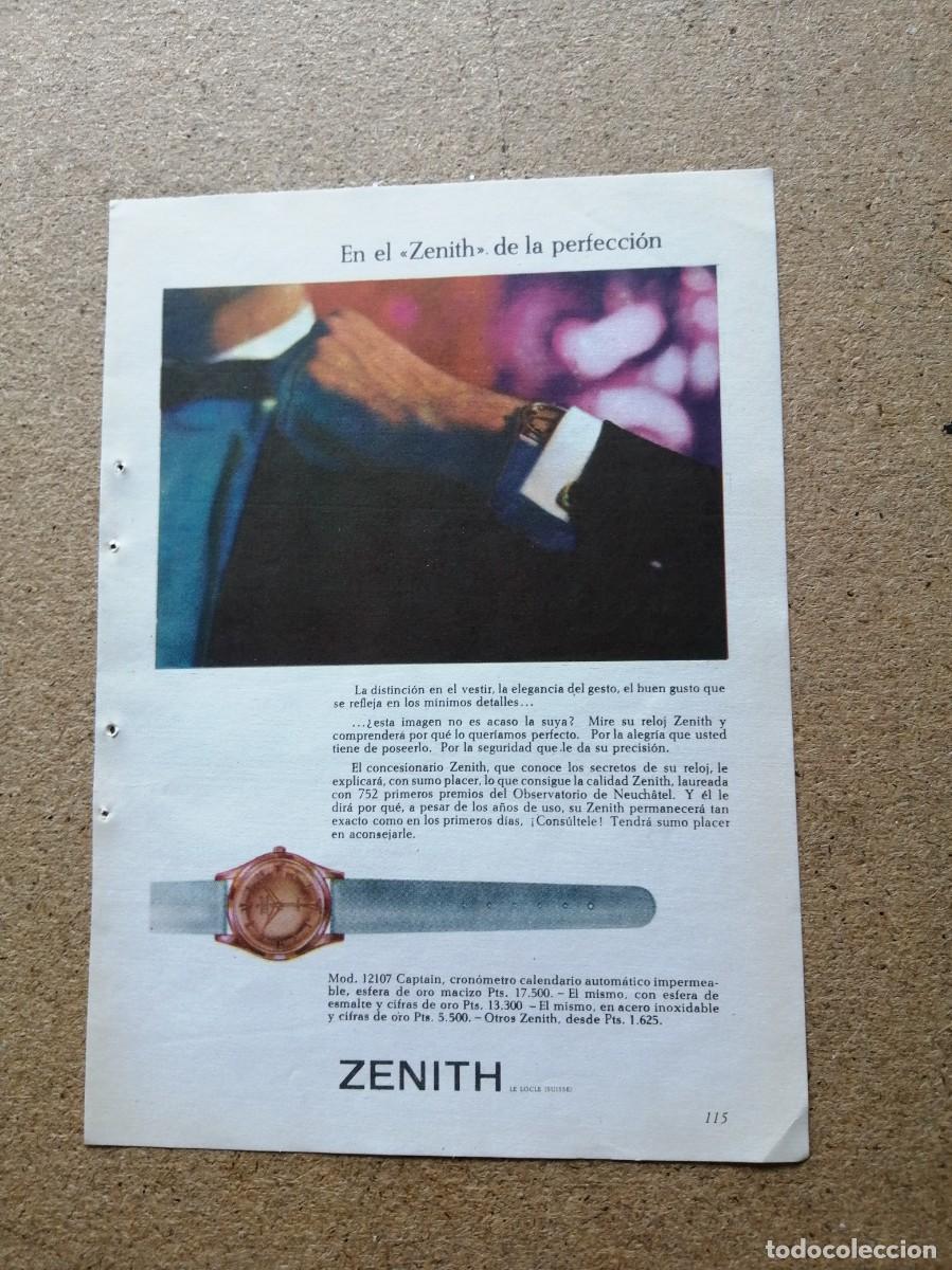 Otros art&iacute;culos de coleccionismo en papel: ANUNCIO. RELOJ ZENITH