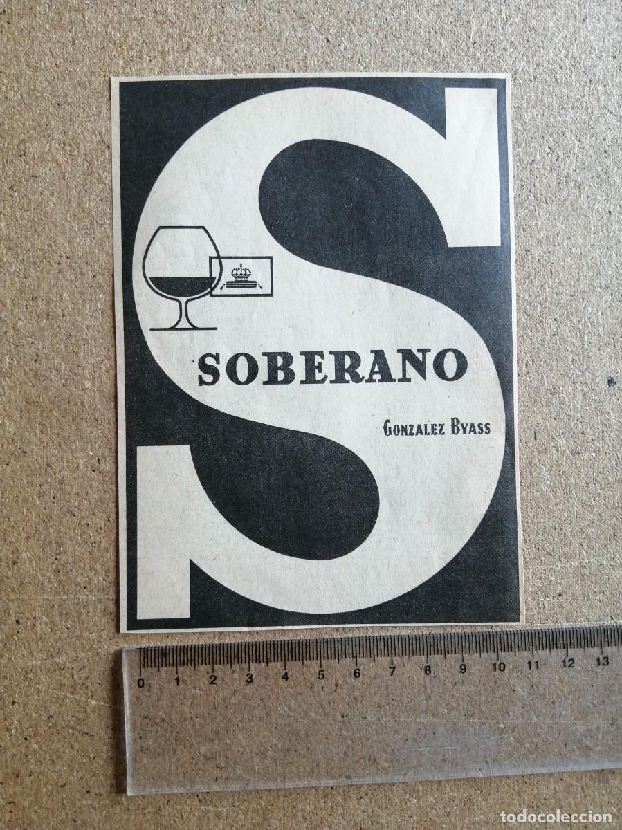 Otros art&iacute;culos de coleccionismo en papel: ANUNCIO. BRANDY SOBERANO