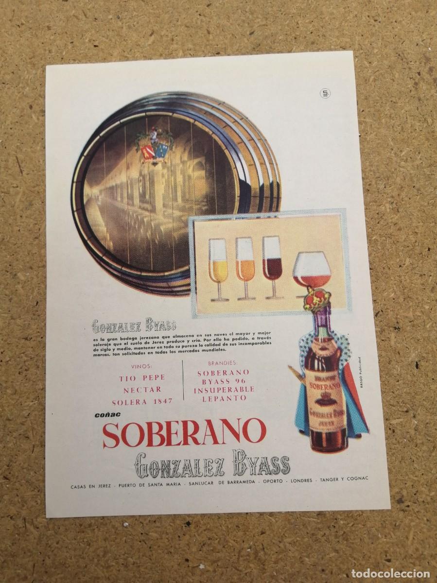 Otros art&iacute;culos de coleccionismo en papel: ANUNCIO. BRANDY SOBERANO