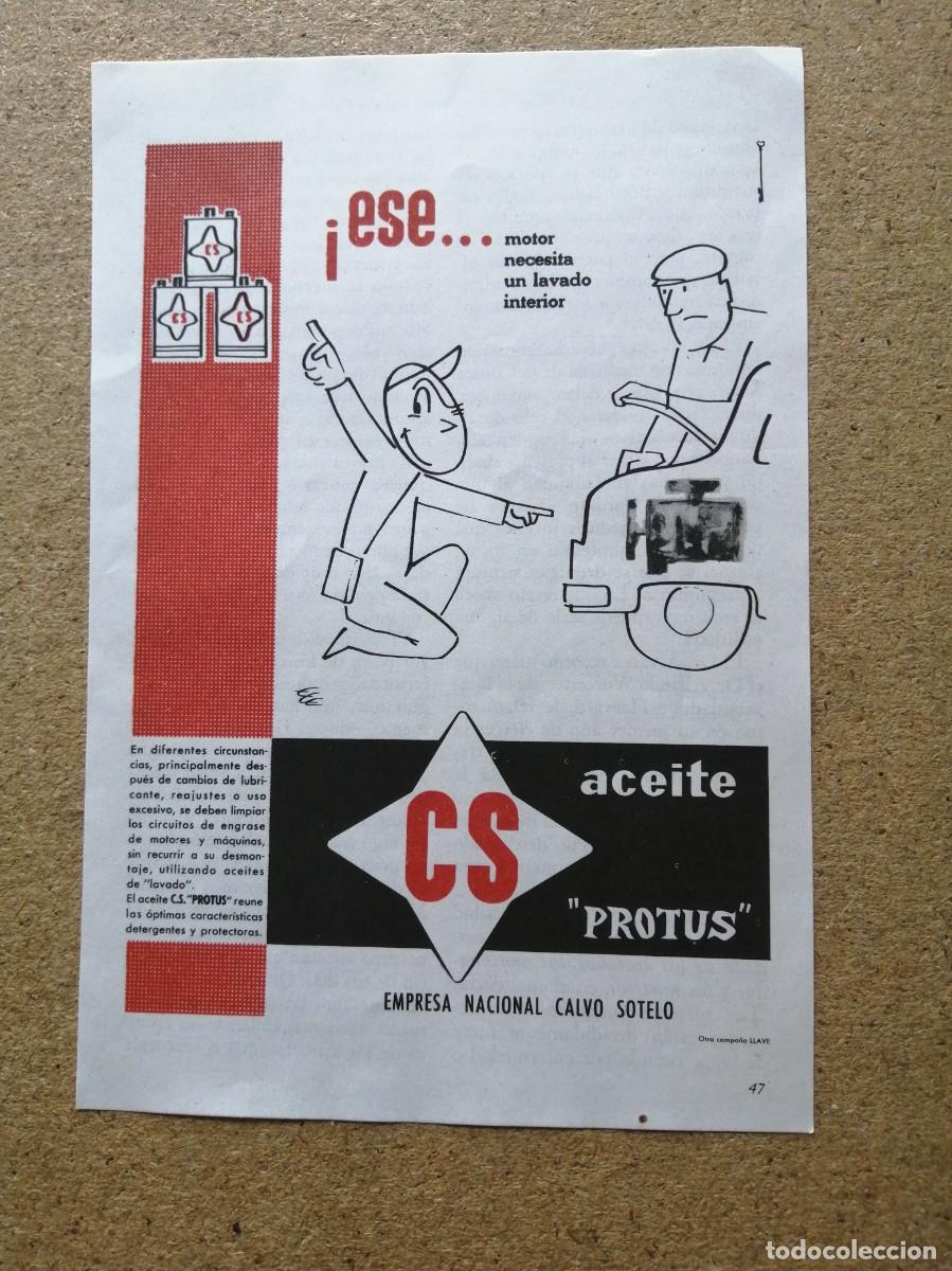 Otros art&iacute;culos de coleccionismo en papel: ANUNCIO. ACEITE CS PROTUS
