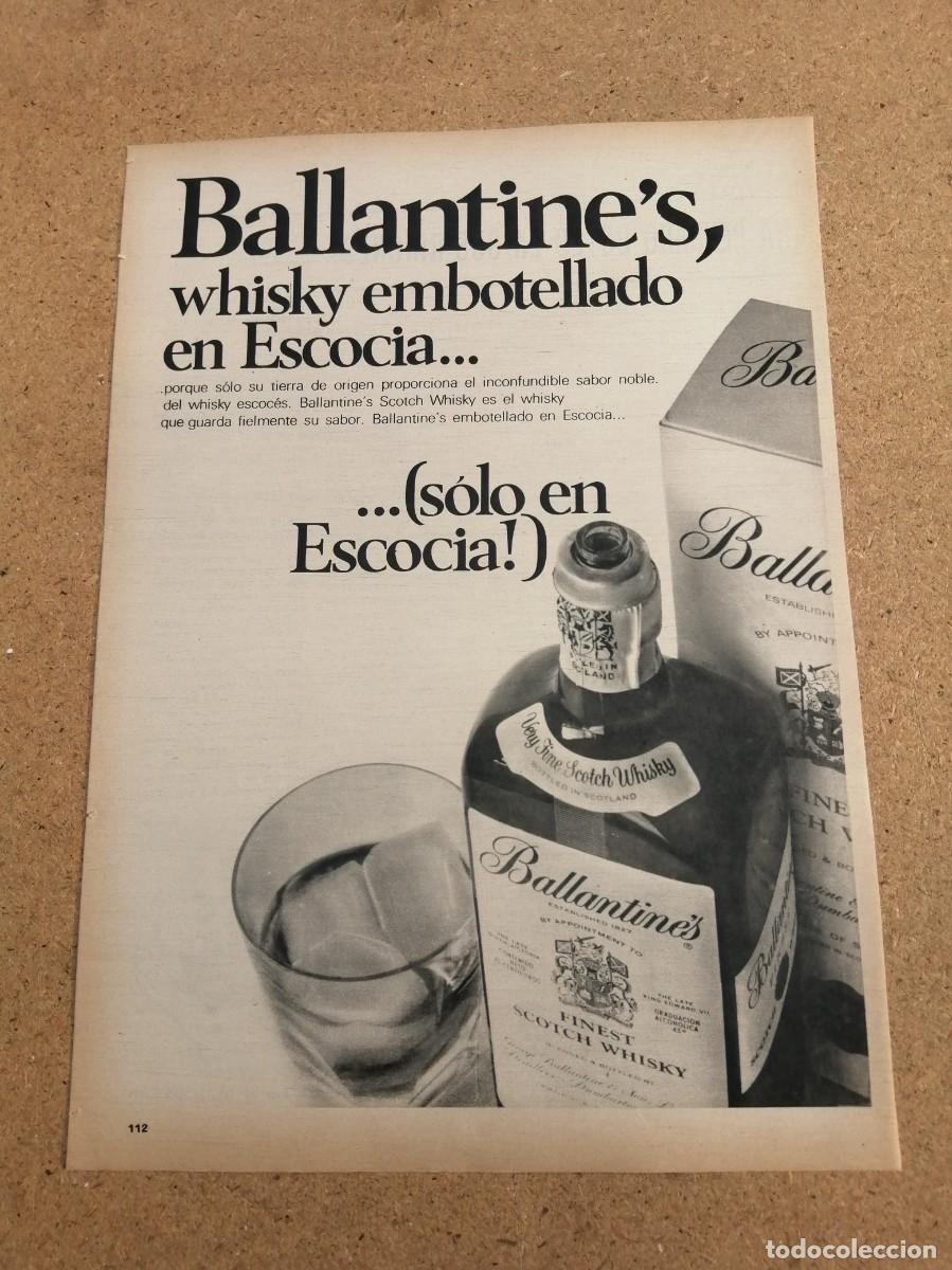 Otros art&iacute;culos de coleccionismo en papel: ANUNCIO. WHISKY BALLANTINE'S