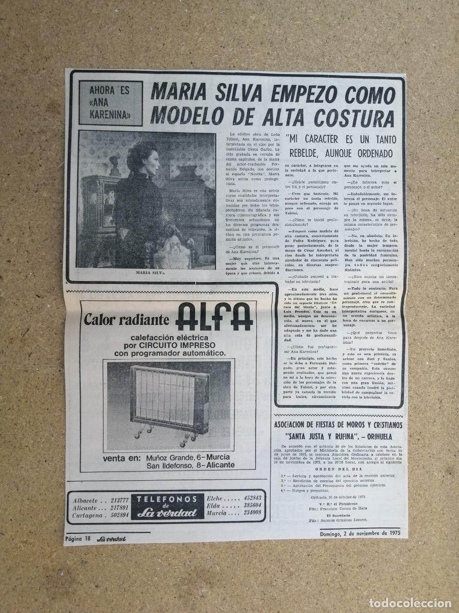 Otros art&iacute;culos de coleccionismo en papel: ARTICULO. LA ACTRIZ MARIA SILVA COMENZO COMO MODELO DE ALTA COSTURA
